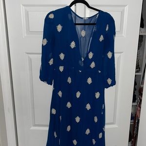 Embroidered Midi Dress